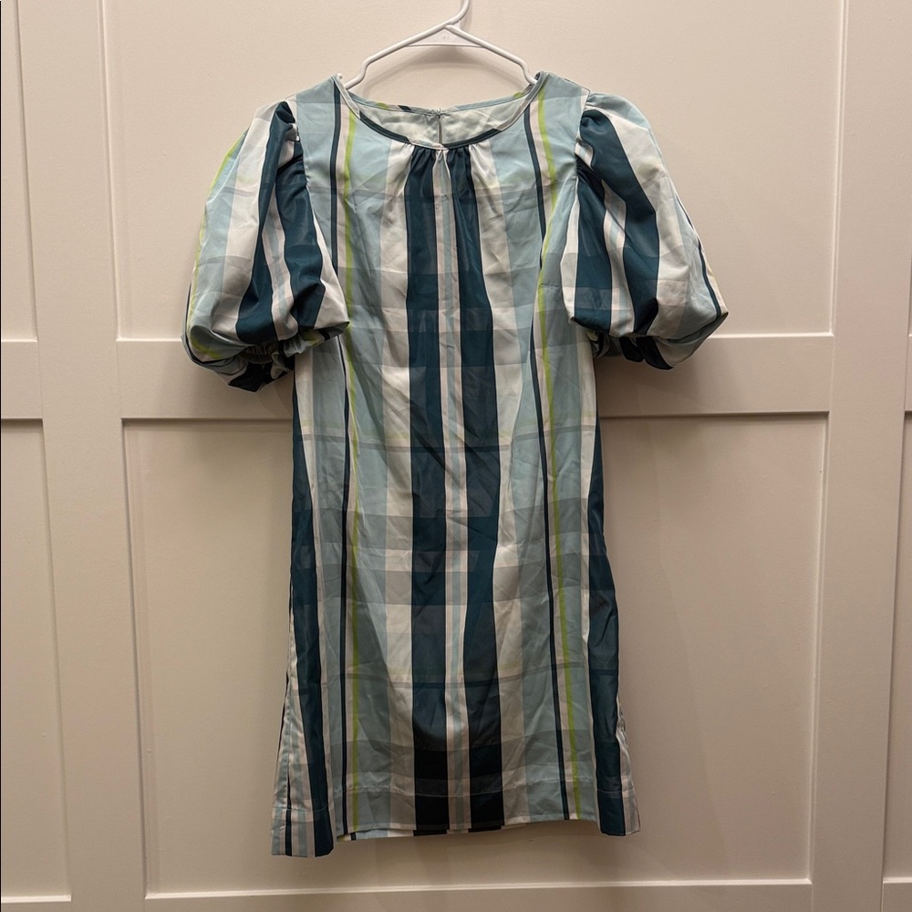 Vineyard Vines womens Sue plaid size‎ extra small puff sleeve shift dress